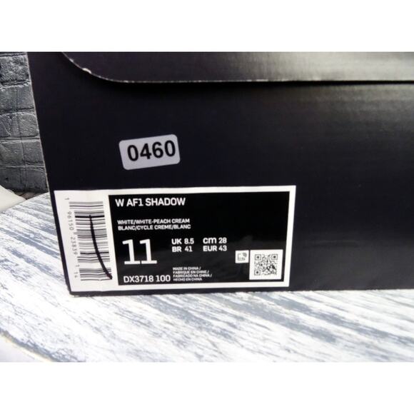 Nike Air Force 1 AF1 Shadow White/White-Peach Cream Women 11 Men 9.5 New In Box main image 9